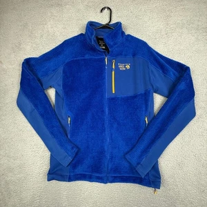 Mountain Hardwear Fleece Jacket Mens L Blue Full Zip Thermal Pro Lightweight - Picture 1 of 9