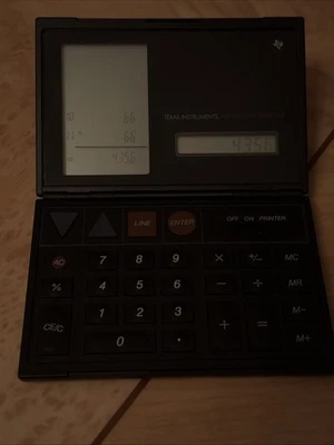 Texas Instruments TI-5038 Paper-Free Printer Desktop Calculator Black TESTED - Image 1 of 3
