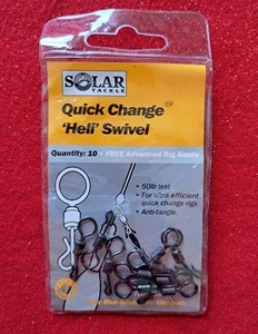 Pk of 10 Solar Quick Change 'Heli' Swivels & Free Advanced Rig Guide. Free P&P. - Picture 1 of 2