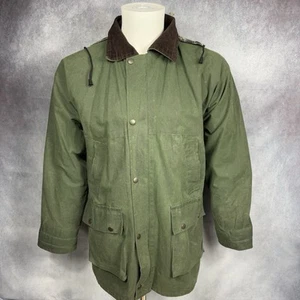 Sherwood Forest Men's Wax Jacket Green Size Small (S) Hooded Made in England - Picture 1 of 8