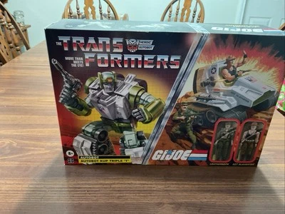 G.I. Joe x Transformers Kup Triple T with Sgt. Slaughter and Leatherneck Figures - Image 1 of 4