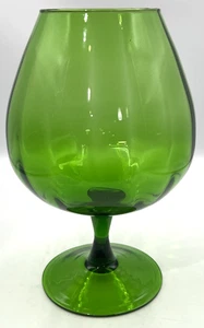 Vintage 60er Empoli italienische mundgeblasene Glas Schnapsschieber Sockel Vase grüne Optik 10,75" - Bild 1 von 10