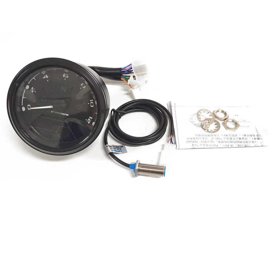 EE. UU. LCD Indicador Digital Tacómetro Medidor de Combustible Motocicleta Velocímetro Odómetro  Foto 1 de 4