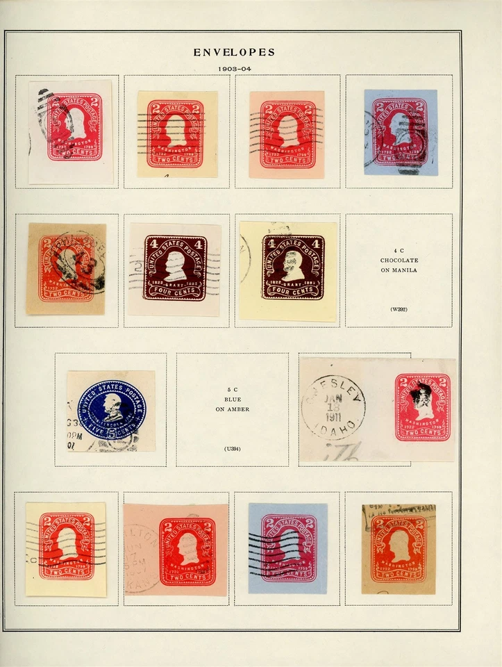 U.S. POSTAL STATIONERY Scott Specialty Album Page Lot #21 - SEE SCAN - $$$ - Image 1 of 1
