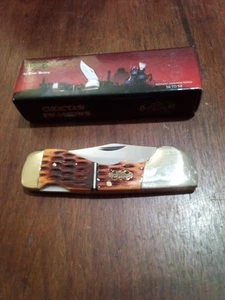 NIB STEEL WARRIOR LOCKBACK CHOCTAW BONE POCKET KNIFE NICE SHIPS FAST AND SAFE!! - Picture 1 of 13