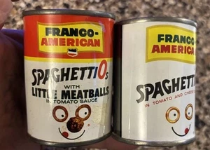 Franco American Spaghetti O's Spaghettios mit Frikadellen ungeöffnet leer Display - Bild 1 von 9