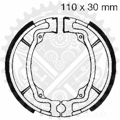 EBC Brake Shoes Inc Springs S603 rear Fit Kawasaki KLX 110 R 2002-2024 - Image 1 of 4