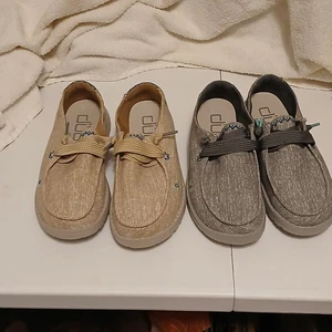  2 PAAR Hey Dude Wendy Sox HELLBRAUN & GRAU DAMENGRÖSSE 6 - Bild 1 von 11