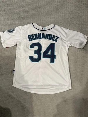 CAMISETA DE BÉISBOL FELIX HERNANDEZ Seattle Mariners personalizada cosida MLB talla 48 - NUEVA NUEVA CON ETIQUETAS Foto 1 de 3