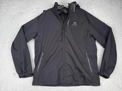 Chaqueta deportiva de moda estilo Arc'teryx para hombre 2XL negra con capucha cortavientos lluvia Foto 1 de 4
