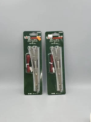 KATO N Unitrack 20-202  LEFT Electric 15° Turnout #6  Track  EP718-15L - 2-packs - Image 1 of 4