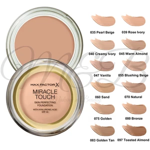 MAX FACTOR Miracle Touch Skin Perfecting SPF30 Foundation 11.5g *CHOOSE SHADE* - Picture 1 of 25