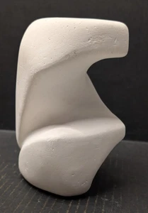 Mid Century One of a Kind Plaster Abstract Sculpture White 7x4x4 - Picture 1 of 10