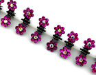 Girls Sweet Crystal Rhinestone Flower Mini Hair Claws Clips Pin Clamps 12 Pcs