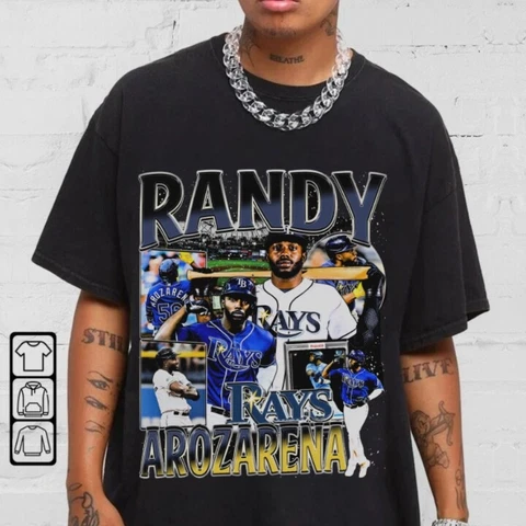 RANDY AROZARENA DEVIL RAYS BASEBALL PLAYER VINTAGE T-SHIRT S-3XL Cover