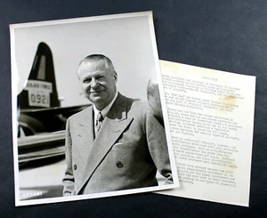 LOCKHEED AIRCARFT R. ELLSWORTH GROSS PRESIDENT AIRPLANE PHOTO + DESCRIPTION 26x21cm - Picture 1 of 1