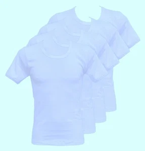Fontana Calze & Intimo 4 Pezzi Maglia Intima Maniche Corte Uomo in Cotone Caldo - Foto 1 di 20