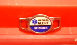 Medical Alert Seizures Epilepsy Charm Paracord Bracelet Stainless Steel Unisex - Picture 1 of 4