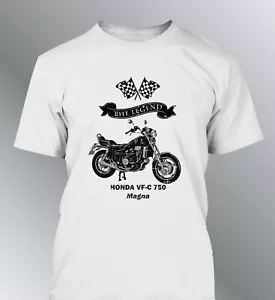 tee shirt HONDA VF-C 750 Magna The Legend moto motorcycle VFC vintage aspect usé - Imagen 1 de 3