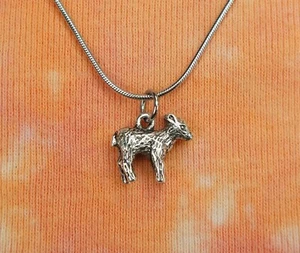Lamb Charm Necklace or Earrings, Cute Farm Animal Jewelry, Baby Sheep Pet Lover - Picture 1 of 11