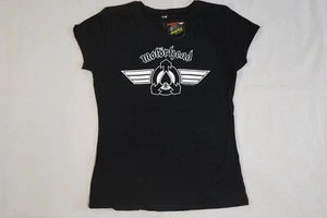 MOTORHEAD STRIPES & ARROWS LOGO LADIES SKINNY T SHIRT NEW OFFICIAL RARE - Picture 1 of 5