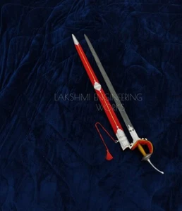 KHANDA SWORD, MAHARAJA SWORD with cushioned handle AND DAMASCUS STEEL BLADE - Picture 1 of 15