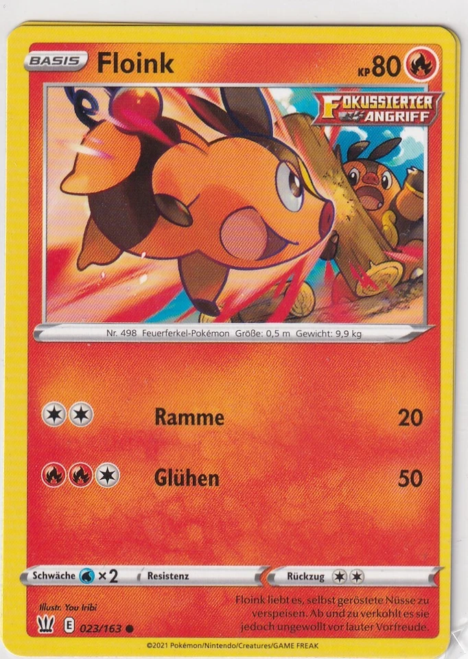 Pokemon Karte Schwert und Schild Kampfstile Nr 23/163 Floink deutsch - Bild 1 von 1