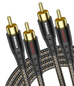 RCA Cable 2 RCA Male to 2 RCA Male Audio Stereo Subwoofer Cable for Home Theater - Picture 1 of 5