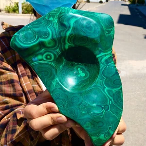 3.2LB Natural tortoise Malachite transparent cluster coarse mineral sample N514 - Picture 1 of 12