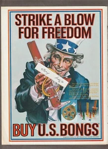 Vintage 1979 U.S BONGS Magazin AD~UNCLE SAM/Rockville, MD.~GRASS & COKE BOOSTERS - Picture 1 of 2