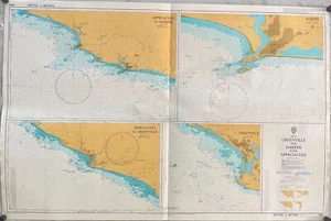 Admiralty 1980 GREENVILLE AND HARPER WITH APPROACHES Marine Genius Map Chart - Picture 1 of 12
