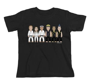 Kids Quality Cotton VIPwees T-Shirt Cobra Kai Inspired Caricature Boys Girls - Picture 1 of 6