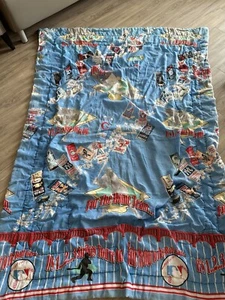 Vintage Late 90s MLB Baseball Team Comforter Blanket Rare Tickets 112x80 Inches - Picture 1 of 8