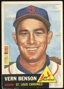 1953 Topps #205 Vern Benson St. Louis Cardinals - Rookie Card - Picture 1 of 2