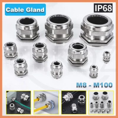 Kabelverschraubung PG7-PG63 Metrisch Metal Verschraubung M10-M100 Edelstahl IP68 - Bild 1 von 4
