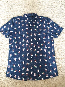 BNWOT MEN'S CHRISTMAS SHIRT FROM PEACOCKS SIZE MEDIUM REF BAG A10 - Picture 1 of 5