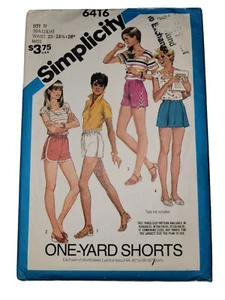 SIMPLICITY #6416 Mujer 4 Estilos Diferentes Pantalones Cortos Patrones Talla 10 12 14 - Imagen 1 de 5
