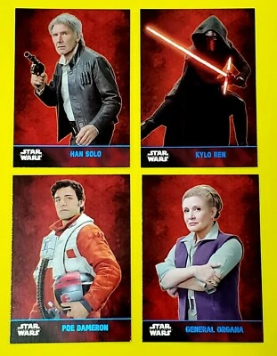 2015 Topps Star Wars The Force Awakens Series 1 Blue Parallel #1-100 You Pick  - Image 1 of 4