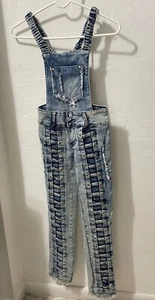 NWT M.MICHEL PREMIUM girl's blue overalls with gold eyelets Size 3#13 - Picture 1 of 12