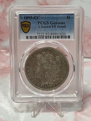 1893 CC Morgan Cleaned VF Detail - Image 1 of 3