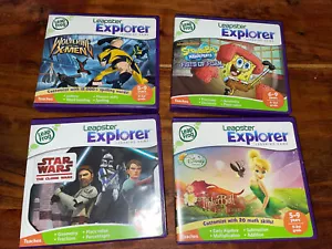 Leap Frog Leapster Explorer Learning Games: Spongebob X-men Star Wars TinkerBell - Picture 1 of 7