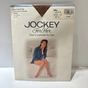 Jockey Day transparente Strumpfhose klein beige verstärkt Sandalfoot nicht kontrolliert Oberteil - Bild 1 von 4