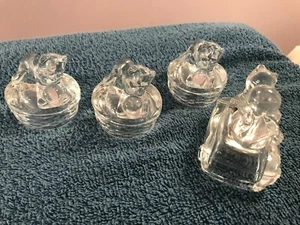 Figurine Crystal Cat fermacarte lotto di 4 gatti che giocano con le palline Avon OH1081 - Foto 1 di 6
