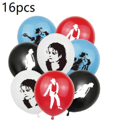 Michael Jackson Balloon Back to 80's Birthday Party Retro Decoration 12" 16pcs