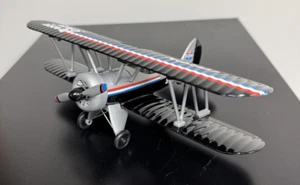 Amoco Silver Waco UBF Biplane Die-Cast Metal Coin Bank - Picture 1 of 10