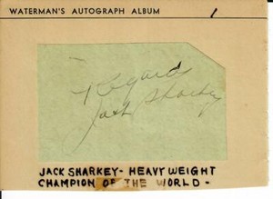 "Historical Signatures" Jack Sharkey & Daniel Carter Beard Signed Album Page LOA