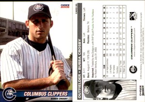 Bubba Crosby 2005 Choice Columbus Clippers #05 Card *AutographDen*