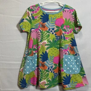 Mini Boden Fruit Colorful Pocket Tunic Dress Girl's Size 8-9Y Summer Tropical - Picture 1 of 14