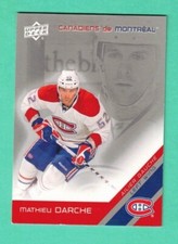 (1) MATHIEU DARCHE   2011-12 UPD  MONTREAL CANADIENS MCDONALDS CARD  (G7783)