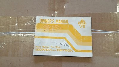 1978 Honda cb750k Propietarios Manual - Imagen 1 de 2